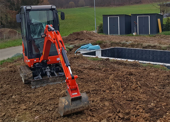 1,9 t Minibagger Bagger mieten - Kubota KX019-4